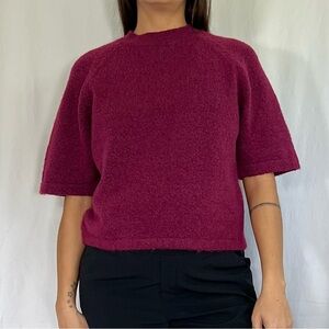 Ann Taylor Burgundy Knit Top